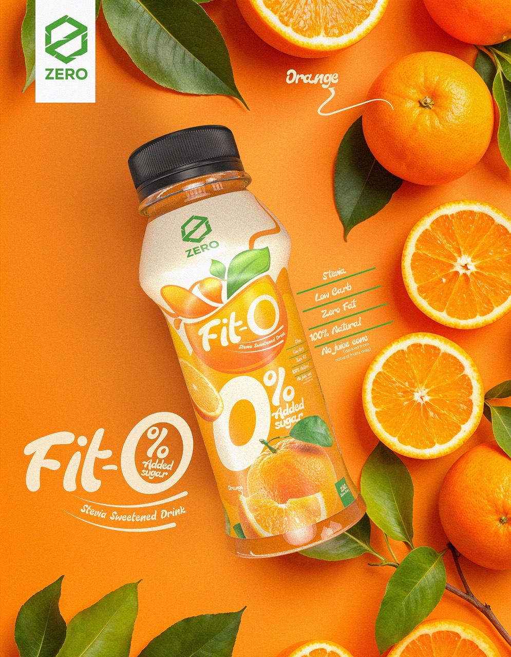 Vit-O Liquid Zero Orange Juice Flavor 290 ml - cover
